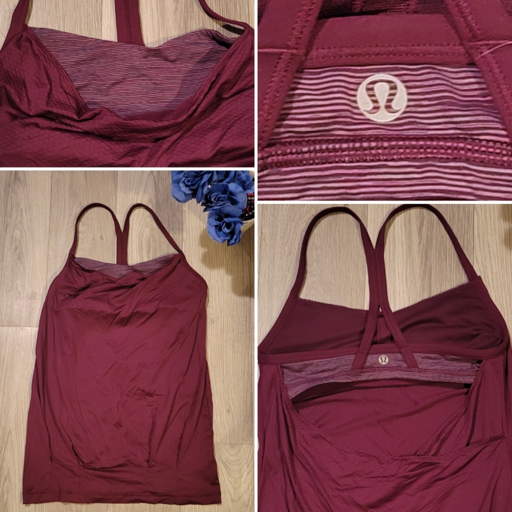 Lululemon C.Y.B. Size 2, Wee Are From Space September Plum Strappy Tank Top